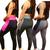 Calça Fitness Legging Com Bolso Cos Alto Respirável Com Alta Suavidade Preto c, Rosa