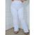 Calça Flare Bailarina Plus Size Branca Enfermagem Esteticista em jacquard área da saúde Branco