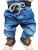 Calça jeans bebe menino com elastano Tam P,M e G Azul escuro