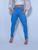Calça jeans clara feminina com cintura alta denin white Azul
