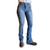 Calça Jeans Country Feminina Flare Azul Cintura Alta Bordada Azul