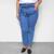 Calça Jeans Ex Adverso Clouchard Cintura Alta Feminina Azul claro