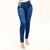 Calça Jeans feminina cintura alta levanta bumbum skinny Azul