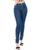 Calça Jeans feminina  cintura alta levanta bumbum skinny Azul, Marinho