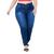 Calça Jeans Feminina Lycra Plus Size Gg Skinny Cintura Alta basica Azul, Petróleo