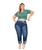 Calça Jeans Feminina Plus Size Mom Cigarrete 46 ao 54 - Razon - 1106 Jeans