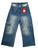 calça jeans flare infantil juvenil meninas 4 6 8 10 12 14 e 16 anos Wide leg, Cargo