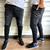 Calça jeans Jogger clara slim lisa masculina jogger varias cores Preta rasada
