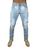 Calça jeans masculina bege sarja tradicional skinny slim lançamento 2024 Jeans claro tra