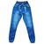 calça jeans masculina infantil menino com lycra Tam 10,12,14 e 16 anos. Azul jogger