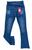 calça jeans menina juvenil  feminina com lycra tam 10 12 14 16 Flare