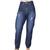 Calça Jeans Mom Feminina Tradicional Azul, Escuro