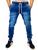 CALÇA jeans rasgada JOGGER MASCULINA JEANS RASGADO SLIM EM SARJA CAMUFLADO COM ELASTANO Jeans liso medio