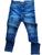 Calça jeans super skinny rasgadas e com detalhes com elastano masculina envio rapido Invictus 001