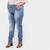Calça Jeans Xtra Charmy Plus Size Com Martingale Feminina Azul