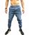 Calça jogger jeans masculina sarja com elastico Jeans médio