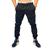 Calça jogger jeans masculina sarja com elastico Preto