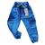 calça jogger sarja infantil menino Tam P,M e G bebe Azul aço cargo