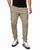 Calça Jogger Sarja Masculina Skinny Com Punho Caqui