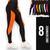 Calça Leg Legging REDINHA Cintura Alta Fitness Treino Casual Corrida Academia Cores 654 Laranja