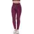 Calça Legging De Malha com Animal Print e Cós Alto Elite Vinho