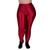 Calça Legging Fitness Cintura Alta Cirrê 3D Plus Size Feminino Laura Vermelho