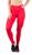 Calça Legging Fitness Vekyo Modas Feminina Lisa Cós Alto Suplex Roupa de Academia Cintura Alta Sport Vermelho