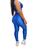 Calça Legging k2b brilhante academia fitness R13 Azul