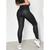 Calça Legging Poliamida, Ótimo Para Academia/ Cintura Alta - Tecido Brilhoso 3D Preto