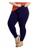 Calça Legging Suplex Plus Size Cintura Alto Azul, Escuro