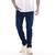 Calça Masculina Jeans Lisa Básica Skinny Slim Jeans escuro