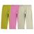 Calça Menina Infantil Kit Com 3 Em Meia Malha Sortido Algodão clh4 Sortido cores claras