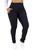 Calça Montaria Gorgurão Legging Feminina Leg Canelada Com Bolsos Preto