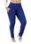 Calça Montaria Gorgurão Legging Feminina Leg Canelada Com Bolsos Azul