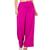 Calça Pantalona Viscolinho Feminina Cintura Alta Casual Fucsia