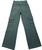 Calça Pantalona Wide Leg Sarja Cargo Infantil Juvenil 8 a 14 anos 6260, Verde