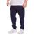 Calça Plus Size Jogger Jeans Sarja Colorida Masculina Punho Jeans escuro