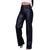 Calça Renata Wid Leg de Couro Pantalona Balada Feminina Preto