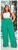 Calça social feminina pantalona tecido duna com forro plus size, g1-g2-g3 Verde bandeira
