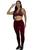 calça veludo molhado legging feminina leg cintura alta TB moda fitness Rubro
