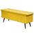 Calçadeira Baú Casal Conforto Suede Animale Amarelo - Matrix Amarelo