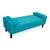 Calçadeira Baú Felix Queen Size 160cm Suede - Ecotec Decor Azul turquesa