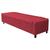 Calçadeira Baú King Everest P02 195 cm para cama Box Suede - Doce Sonho Móveis Vermelho