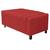 Calçadeira Baú Solteiro Everest P02 90 cm para cama Box Corano - Doce Sonho Móveis Vermelho