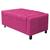 Calçadeira Baú Solteiro Everest P02 90 cm para cama Box Suede - Doce Sonho Móveis Pink