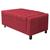 Calçadeira Baú Solteiro Everest P02 90 cm para cama Box Suede - Doce Sonho Móveis Vermelho