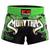 Calção Short Muay Thai em Poliéster - Green War Premium BFW Preto, Verde