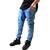 calças jogger jeans e colorida em sarja com elastano Masculinas com Variedades cores Jeans rasgado medio