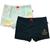 Calcinha Boxer Kit 1 Tie Die  e 1 lisa Sortido Infantil Colorido