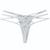 Calcinha Fio Dental Gemendo Frente Bordada Tiras no Bumbum - Lingerie Sensualle Branco